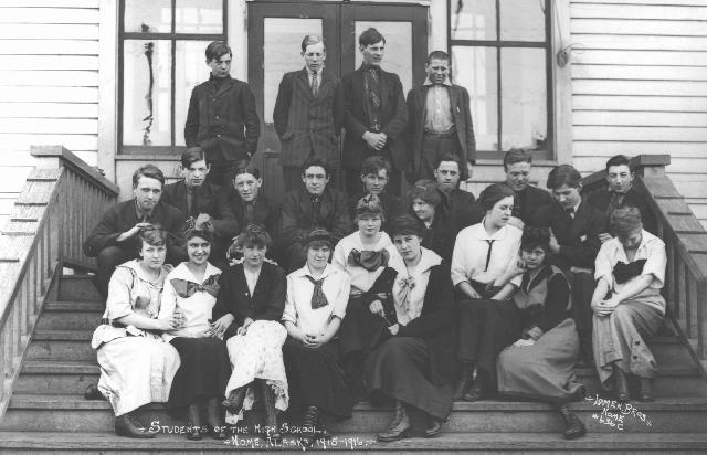 Classes of public and high school, Nome, 1915-1926